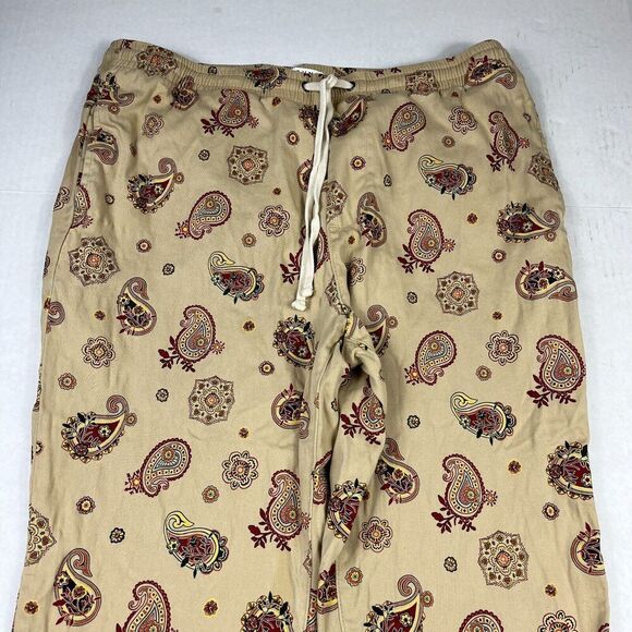 Pacsun Mens Slim Drawstring Pants Paisley Streetwear Preppy Casual LARGE FLAW - Picture 2 of 11